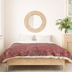 Antique Persian Rug Dark Wine Red Mashad Duvet Cover Gallery Image 3