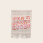 This is My Second Rodeo (pink and orange saloon-style letters) Wall Hanging Gallery Image 1