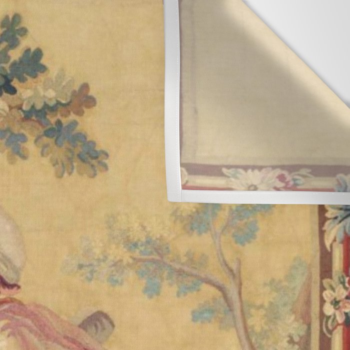 Antique 19th Century Girl On The Swing French Aubusson Tapestry Wall Tapestry Gallery Image 3