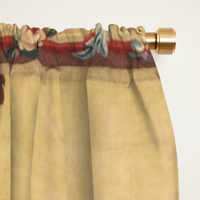 Antique 19th Century Girl On The Swing French Aubusson Tapestry Window Curtain Gallery Image 2