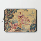 Antique 19th Century Girl On The Swing French Aubusson Tapestry Laptop Sleeve Gallery Image 1