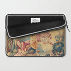 Antique 19th Century Girl On The Swing French Aubusson Tapestry Laptop Sleeve Gallery Image 2