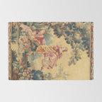 Antique 19th Century Girl On The Swing French Aubusson Tapestry Rug Gallery Image 2