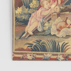 Antique 19th Century Girl On The Swing French Aubusson Tapestry Poster Gallery Image 3