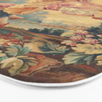 Antique 19th Century Girl On The Swing French Aubusson Tapestry Bath Mat Gallery Image 3