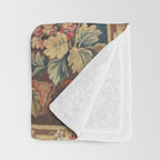 Antique 19th Century Girl On The Swing French Aubusson Tapestry Throw Blanket Gallery Image 3