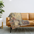 Antique 19th Century Girl On The Swing French Aubusson Tapestry Throw Blanket Gallery Image 1