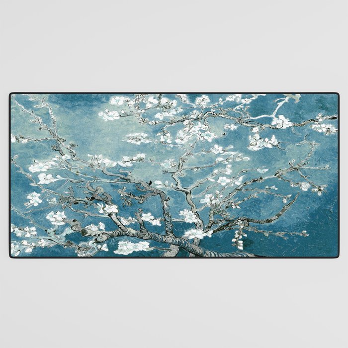 Vincent Van Gogh Almond Blossoms Teal Desk Mat Gallery Image 3