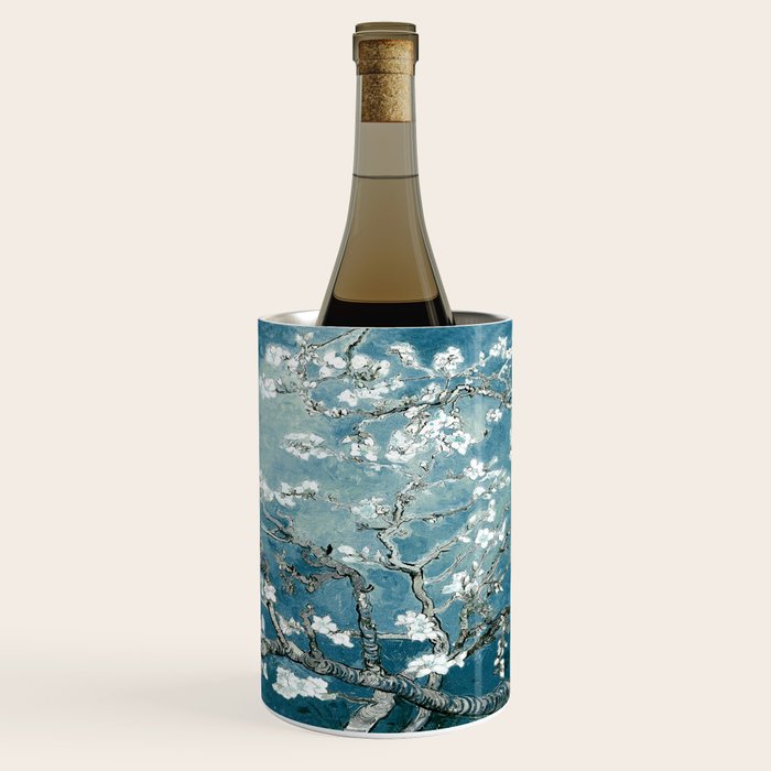 Vincent Van Gogh Almond Blossoms Teal Wine Chiller Gallery Image 1