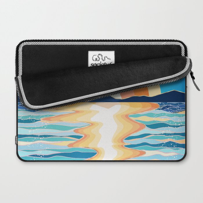 Retro Ocean Sun Laptop Sleeve Gallery Image 2