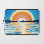Retro Ocean Sun Laptop Sleeve Gallery Image 1