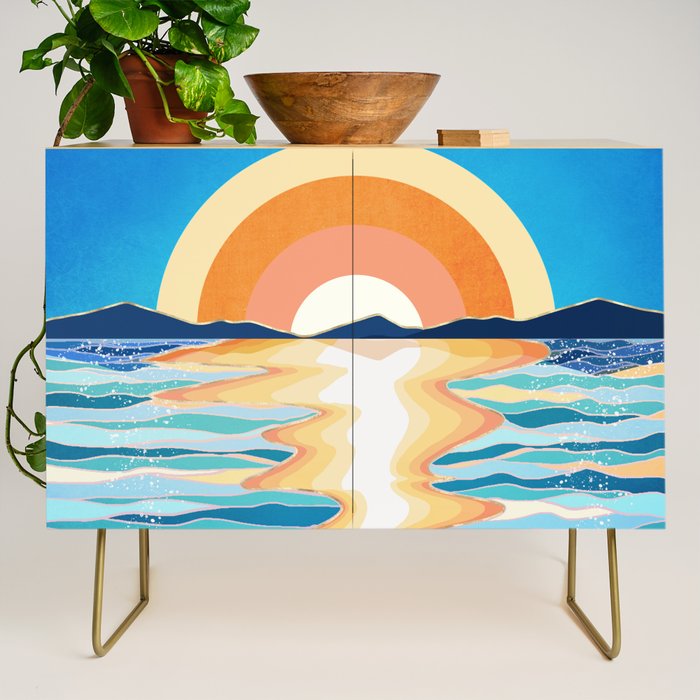 Retro Ocean Sun Credenza Gallery Image 1