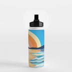 Retro Ocean Sun Water Bottle Gallery Image 2