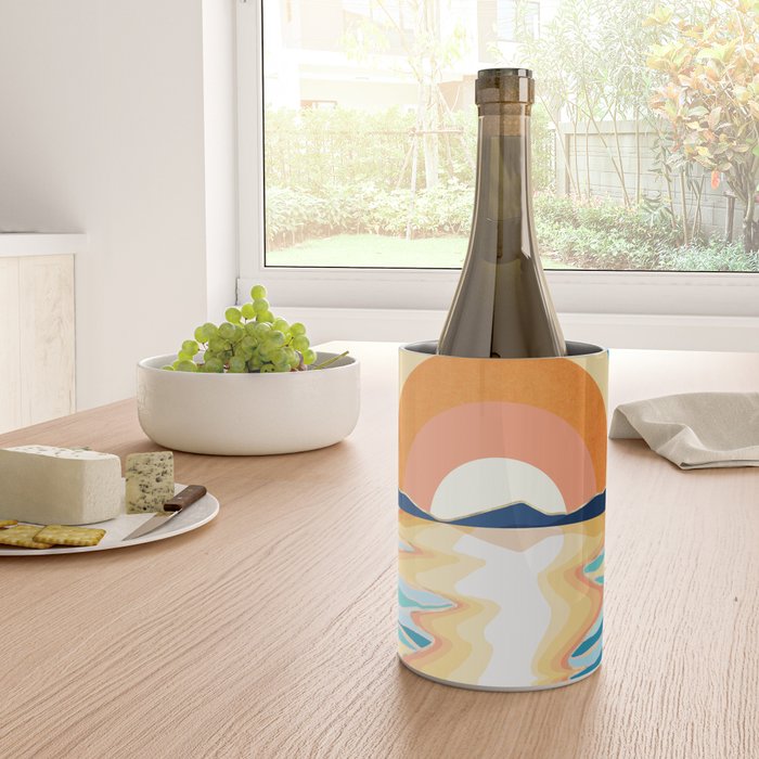 Retro Ocean Sun Wine Chiller Gallery Image 4