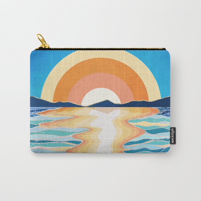 Retro Ocean Sun Carry All Pouch Gallery Image 1