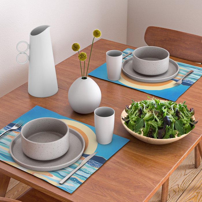 Retro Ocean Sun Placemat Gallery Image 2