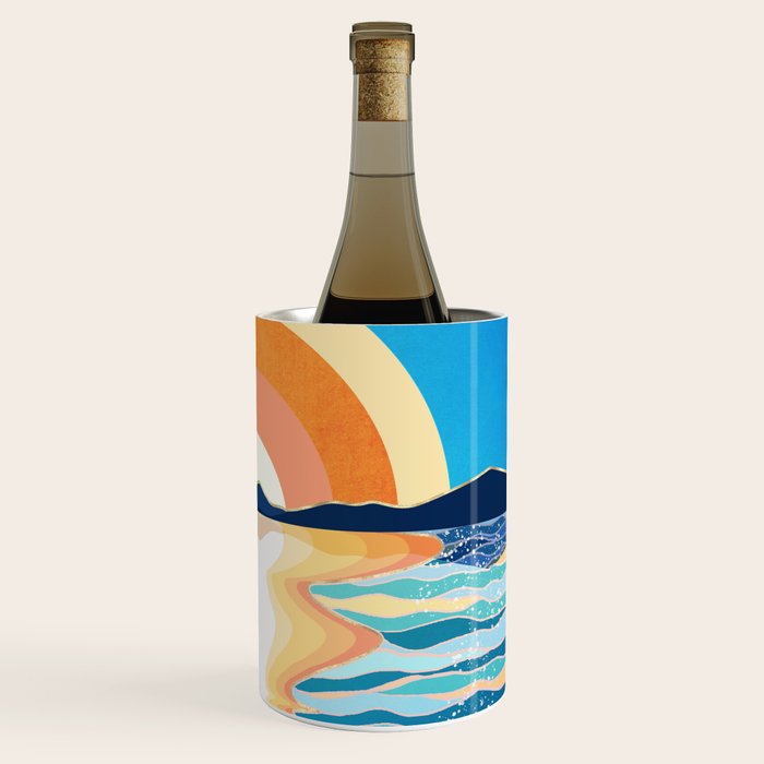 Retro Ocean Sun Wine Chiller Gallery Image 3