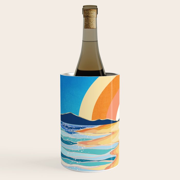 Retro Ocean Sun Wine Chiller Gallery Image 2