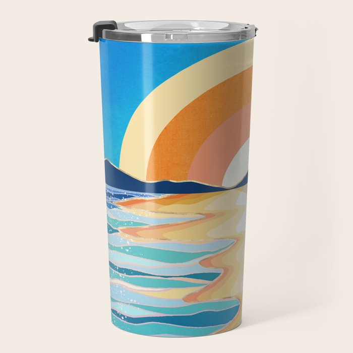 Retro Ocean Sun Travel Mug Gallery Image 3