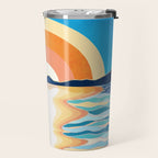 Retro Ocean Sun Travel Mug Gallery Image 2