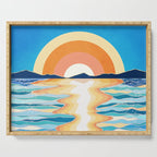 Retro Ocean Sun Serving Tray Gallery Image 1
