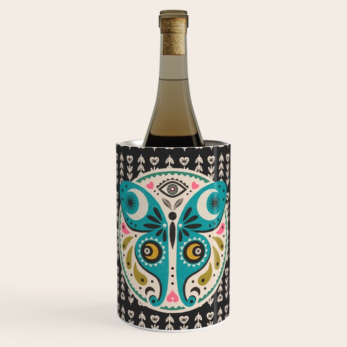 Luna Moth - Black Wine Chiller Gallery Image 1
