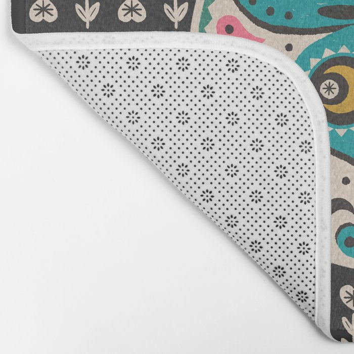 Luna Moth - Black Bath Mat Gallery Image 2