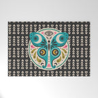 Luna Moth - Black Welcome Mat Gallery Image 1