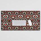 Sweethearts - red, black, and cream Desk Mat Gallery Image 1