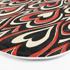 Sweethearts - red, black, and cream Bath Mat Gallery Image 3