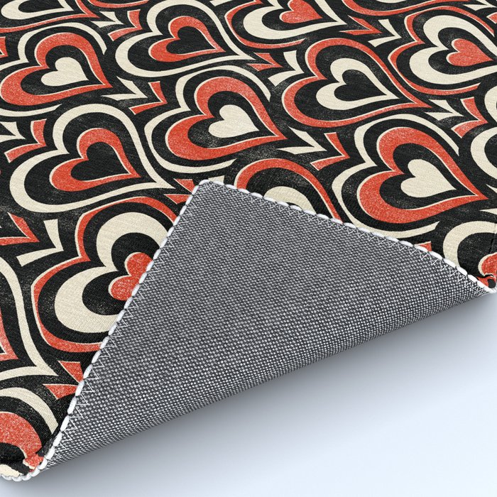Sweethearts - red, black, and cream Rug Gallery Image 4