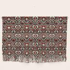Sweethearts - red, black, and cream Wall Hanging Gallery Image 1