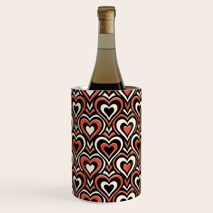 Sweethearts - red, black, and cream Wine Chiller Gallery Image 3