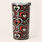 Sweethearts - red, black, and cream Travel Mug Gallery Image 2