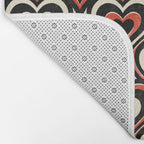 Sweethearts - red, black, and cream Bath Mat Gallery Image 2