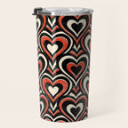 Sweethearts - red, black, and cream Travel Mug Gallery Image 3