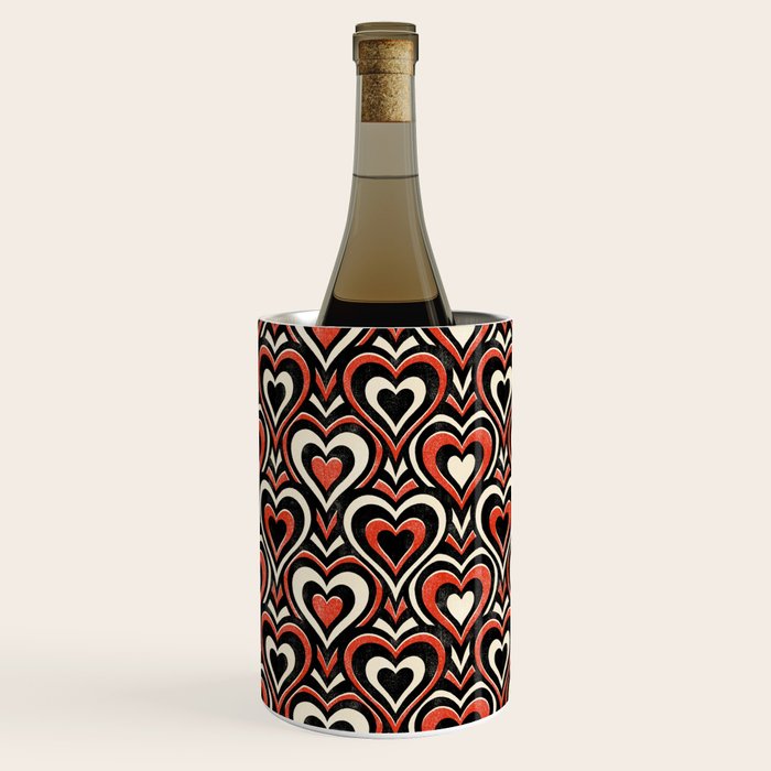 Sweethearts - red, black, and cream Wine Chiller Gallery Image 2