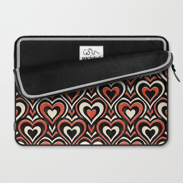 Sweethearts - red, black, and cream Laptop Sleeve Gallery Image 2