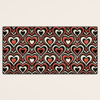 Sweethearts - red, black, and cream Desk Mat Gallery Image 3