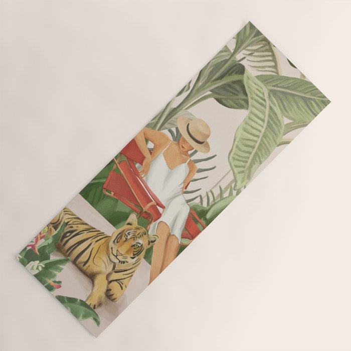 The Lady and the Tiger II Yoga Mat Gallery Image 1