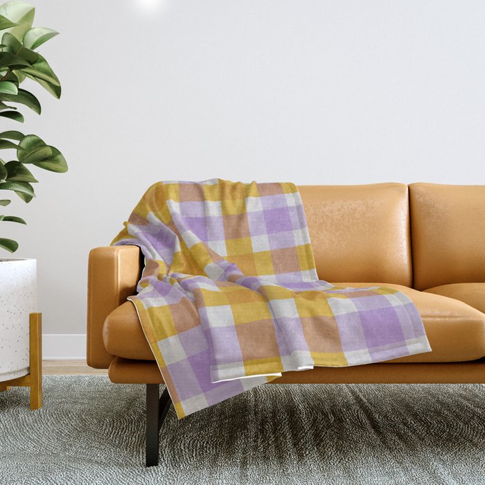 Soothing Geometric Blocks PY Throw Blanket Gallery Image 1