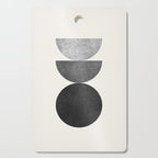 Woodblock black and white Mid century modern Cutting Board Gallery Image 1
