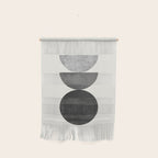 Woodblock black and white Mid century modern Wall Hanging Gallery Image 1