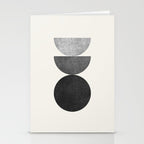 Woodblock black and white Mid century modern Stationery Card Gallery Image 2
