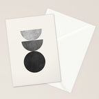 Woodblock black and white Mid century modern Stationery Card Gallery Image 2