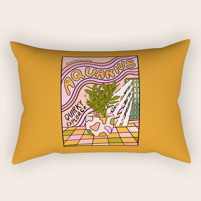 Aquarius Plant Rectangular Pillow Gallery Image 1