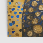 Gustav Klimt Style Dog with Blue and Gold Floral Patterns Poster Gallery Image 3