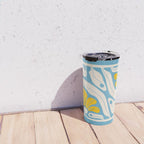 Iceberg & Golden Poppy: Les Fleurs | Flower Market Color Series 03 Travel Mug Gallery Image 4