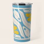 Iceberg & Golden Poppy: Les Fleurs | Flower Market Color Series 03 Travel Mug Gallery Image 1