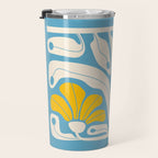 Iceberg & Golden Poppy: Les Fleurs | Flower Market Color Series 03 Travel Mug Gallery Image 3